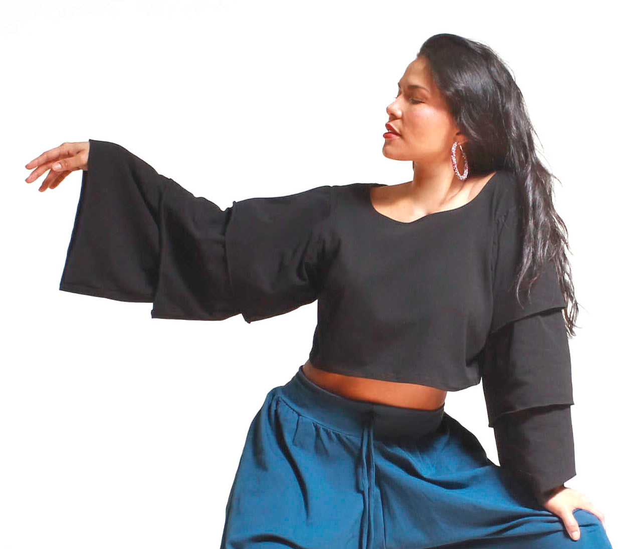 AURORA PIXIE BELL SLEEVE TOP